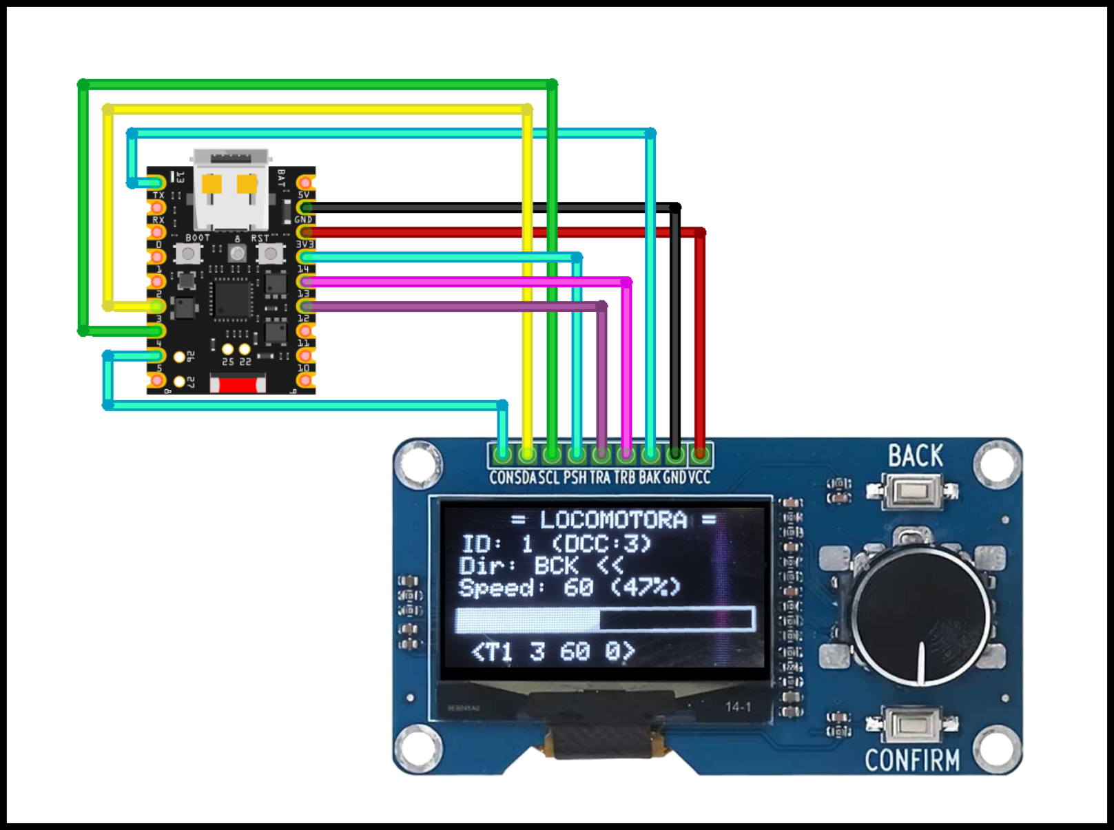 Conexiones ESP32-C3 y OLED 1.3' SH1106