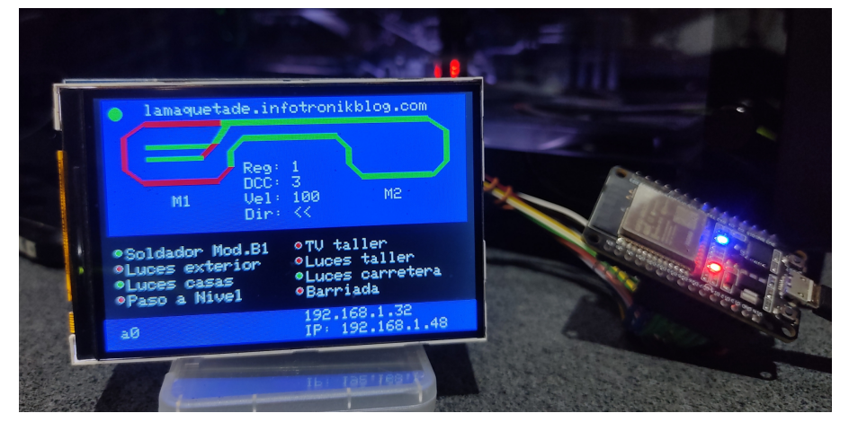 Monitor DCC con ESP32 y TFT 8bits