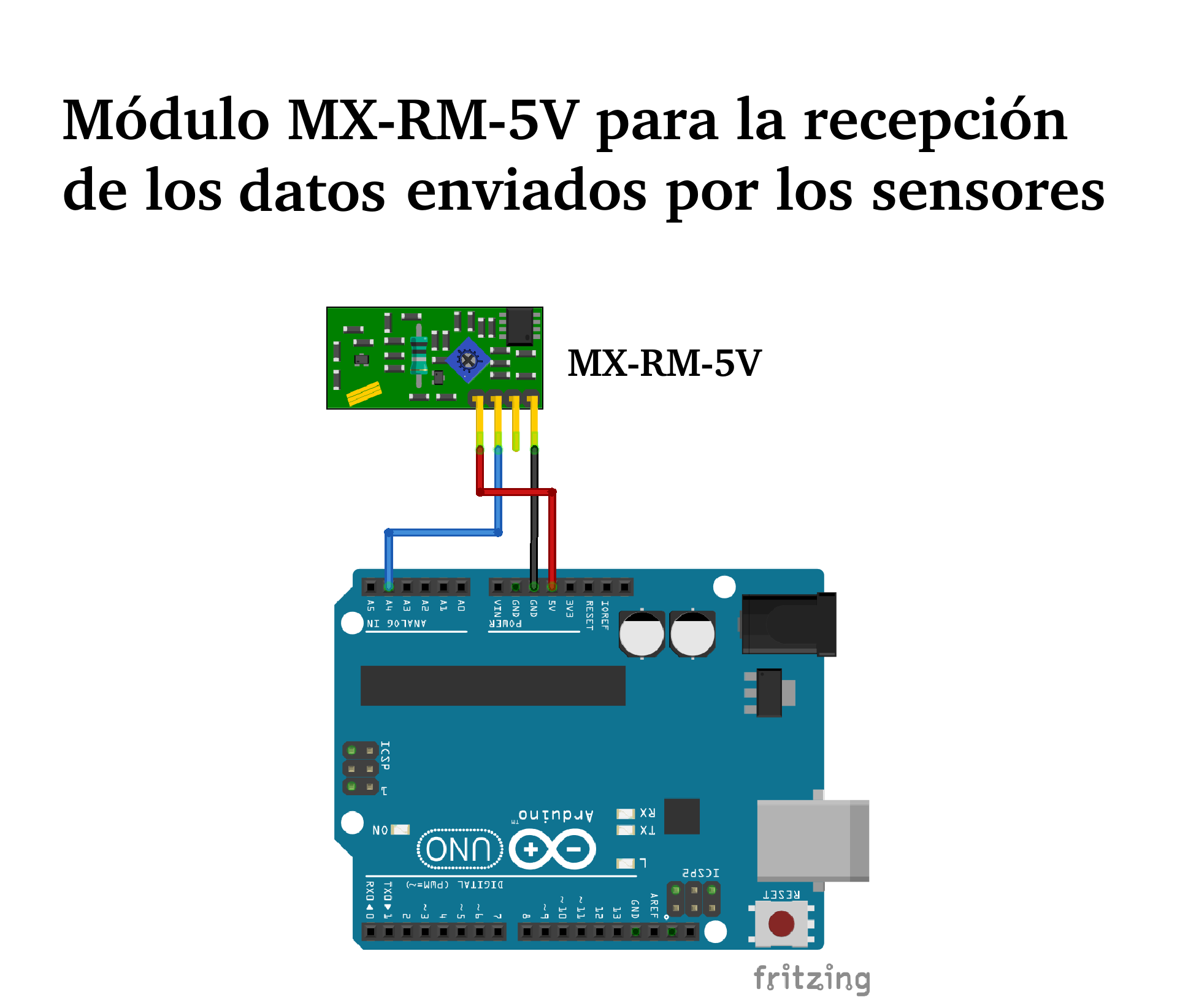 Módulo MX-RM-5V conectado a Arduino Uno