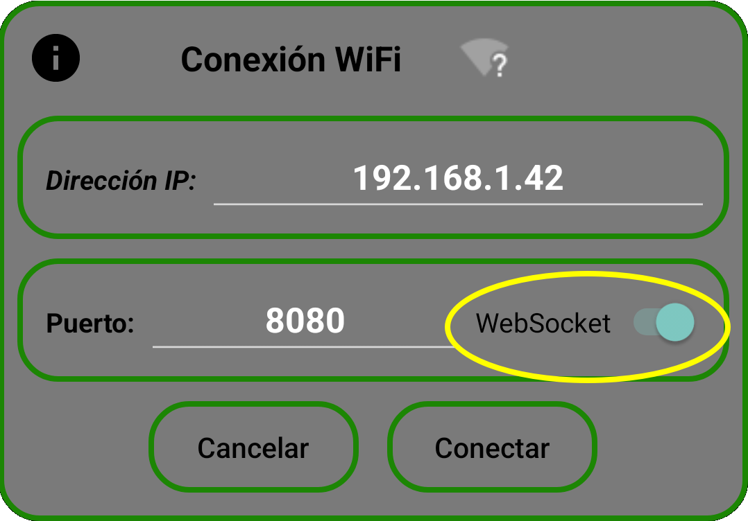 Botón WebSockets