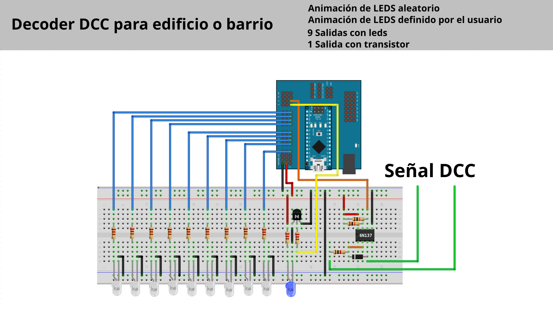 Decoder DCC para barriada con Arduino