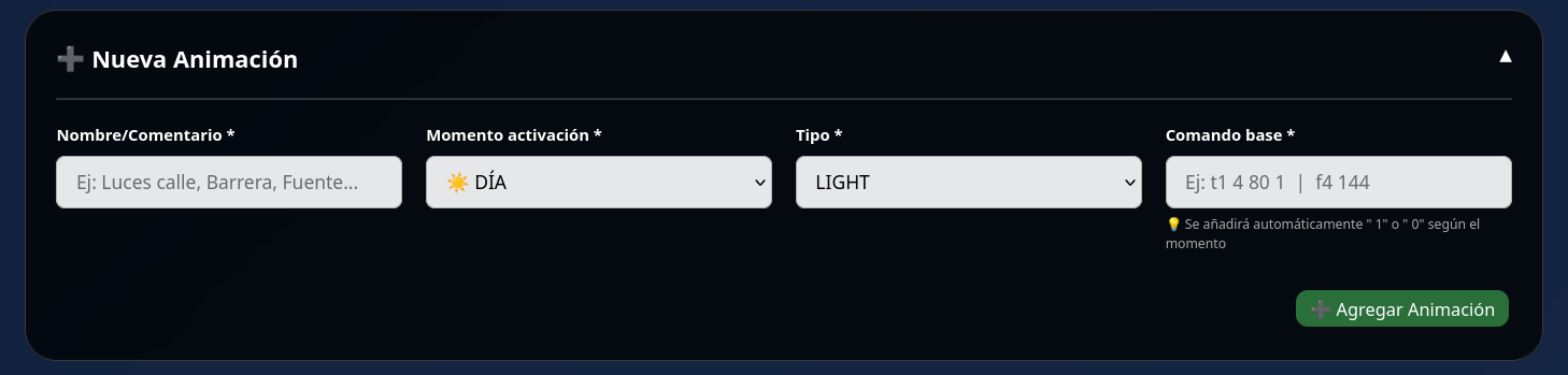 Simulador de animaciones día y noche para DCCpp LMD